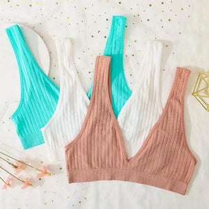 New Comfortable Seamless Sports Bras For Women And Girls Top Female Brassiere Deep V Sexy Women's Underwear Backless