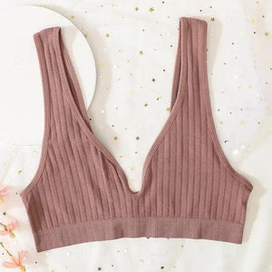 New Comfortable Seamless Sports Bras For Women And Girls Top Female Brassiere Deep V Sexy Women's Underwear Backless