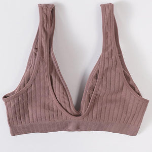 New Comfortable Seamless Sports Bras For Women And Girls Top Female Brassiere Deep V Sexy Women's Underwear Backless