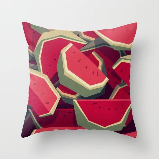 New Creative Red Cushion Case Hot Modern Home Outdoor Decorative Geometry Square Pillow Case Decorative Pillows Case Sofa Couch Seat Polyester Pillows Covers 45x45CM
