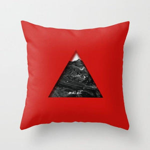 New Creative Red Cushion Case Hot Modern Home Outdoor Decorative Geometry Square Pillow Case Decorative Pillows Case Sofa Couch Seat Polyester Pillows Covers 45x45CM