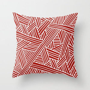 New Creative Red Cushion Case Hot Modern Home Outdoor Decorative Geometry Square Pillow Case Decorative Pillows Case Sofa Couch Seat Polyester Pillows Covers 45x45CM