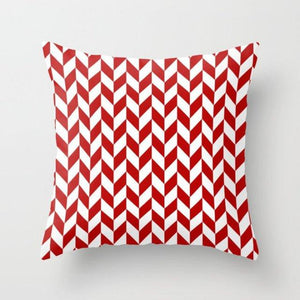 New Creative Red Cushion Case Hot Modern Home Outdoor Decorative Geometry Square Pillow Case Decorative Pillows Case Sofa Couch Seat Polyester Pillows Covers 45x45CM