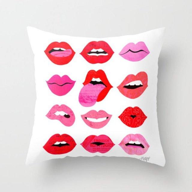 New Creative Red Cushion Case Hot Modern Home Outdoor Decorative Geometry Square Pillow Case Decorative Pillows Case Sofa Couch Seat Polyester Pillows Covers 45x45CM