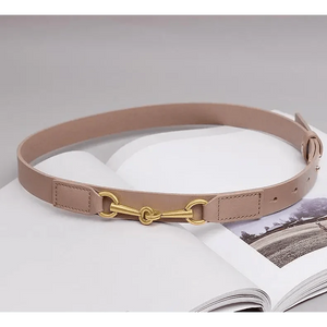 Simple Black Plain Leather Belt For Women Classic Thin Skinny Waistbands Casual Women Dress Belts