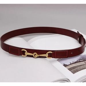 Simple Black Plain Leather Belt For Women Classic Thin Skinny Waistbands Casual Women Dress Belts