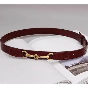 Simple Black Plain Leather Belt For Women Classic Thin Skinny Waistbands Casual Women Dress Belts