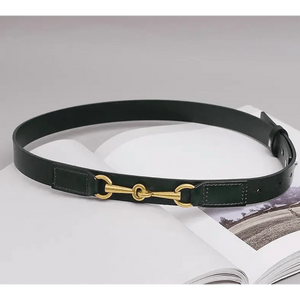 Simple Black Plain Leather Belt For Women Classic Thin Skinny Waistbands Casual Women Dress Belts