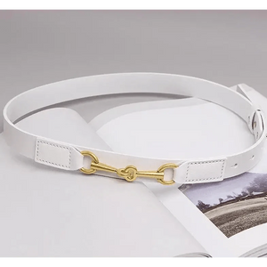 Simple Black Plain Leather Belt For Women Classic Thin Skinny Waistbands Casual Women Dress Belts