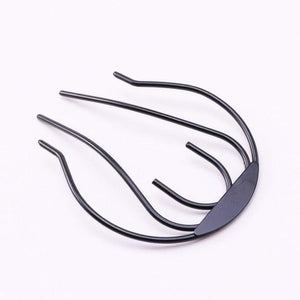 New Double Root Hair Hoop Head Band Adjustable Hair Clips Women Hoop Elastic Rubber Bands Ring Hair Styling Tools Hair Braider For Women Hair Styling