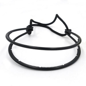 New Double Root Hair Hoop Head Band Adjustable Hair Clips Women Hoop Elastic Rubber Bands Ring Hair Styling Tools Hair Braider For Women Hair Styling