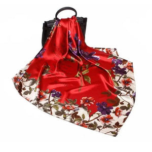 New Elegance Fashionable Scarves for Women Shawl Print Silk Satin Hijab Scarf Female Bandana 90*90cm Luxury Square Shawls Scarfs For Ladies