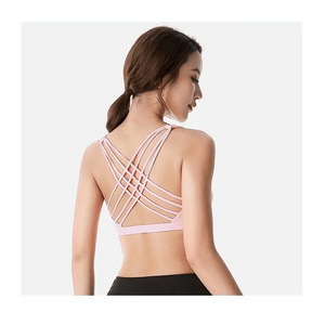 New Elegance Fitness Sports Bra for Women Push Up Wirefree Padded Crisscross Strappy Running Gym Training Workout Yoga Underwear Crop Tops