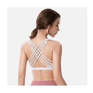 New Elegance Fitness Sports Bra for Women Push Up Wirefree Padded Crisscross Strappy Running Gym Training Workout Yoga Underwear Crop Tops