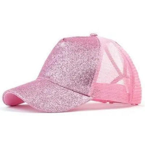 New Elegant Glitter Ponytail Baseball Caps Sequins Shining High Quality Fashionable Cap For Womens Messy Bun Adjustable Snapback Hip Hop Hat