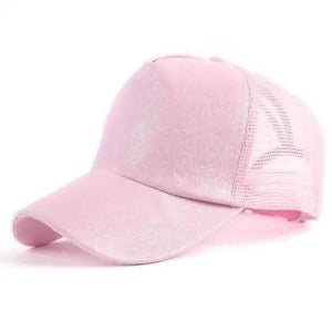 New Elegant Glitter Ponytail Baseball Caps Sequins Shining High Quality Fashionable Cap For Womens Messy Bun Adjustable Snapback Hip Hop Hat