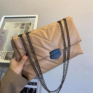 New Famous Casual Chain Crossbody Bags For Women Fashion Simple Shoulder Bag, Designer Handbags PU Leather Messenger Bags For Ladies