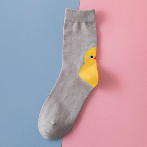 New Fashion Cartoon Socks Animal Print Ducks Cute Socks Cute Pure Cotton Short Socks Funny Duck Casual Socks For Men And Women