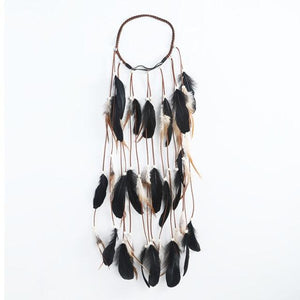 New Fashion Feather Rope Crown Hair Band Boho White Elastic Festival Headband for Women Fashion Female Gorgeous Hair Accessories For Women