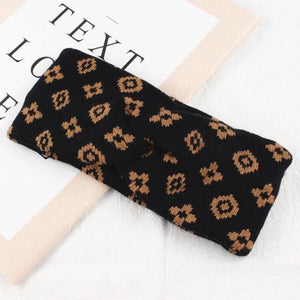 New Fashion Luxury Brand Women Hairband Warm Casual Woolen Knitted Girl Headband Big Bow Knot Turban Autumn Gorgeous Hair Accessories For Women