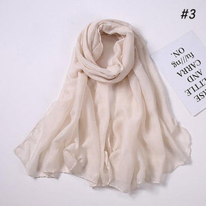 New Fashion Soft Cotton Elegant Viscose Scarf Ladies Scarf Shawls Lightweight Elegant Wraps  Muslim Hijab scarf scarves For Women