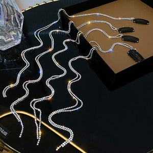 New Flashing Diamond Chain Hairpin Braided Hair Headdress Tassel Hairpin High Sense Temperament Dirty Braided Hairband Gorgeous Hair Accessories For Women