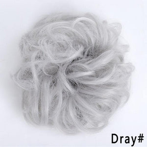 New Girl's Synthetic Chignon Red Pink Purple Blue Green Curly Messy Bun Kids Donut Roller Hair Bun Heat Resistant Fake Hair Wigs For Black Women Cosplay Wigs For Women