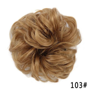 New Girl's Synthetic Chignon Red Pink Purple Blue Green Curly Messy Bun Kids Donut Roller Hair Bun Heat Resistant Fake Hair Wigs For Black Women Cosplay Wigs For Women