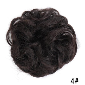 New Girl's Synthetic Chignon Red Pink Purple Blue Green Curly Messy Bun Kids Donut Roller Hair Bun Heat Resistant Fake Hair Wigs For Black Women Cosplay Wigs For Women