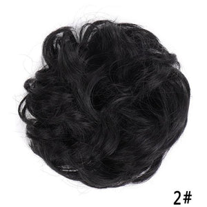 New Girl's Synthetic Chignon Red Pink Purple Blue Green Curly Messy Bun Kids Donut Roller Hair Bun Heat Resistant Fake Hair Wigs For Black Women Cosplay Wigs For Women