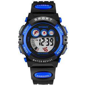 New Girls Boys Watch Waterproof 50M Electronic Watches Luminous Dial Fashion Sports Waterproof Casual Electronic Analog Quartz 7 Colorful Led Watches With Alarm Stopwatch Silicone Band Luminous Wristatches