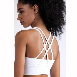 New High Quality Fabric Nylon Breathable Women Yoga Tops Bra Solid Color And Sports Wear Outdoor Exercise Clothes For Ladies