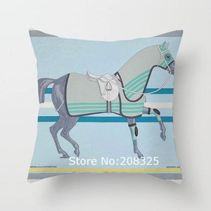 New Horse Cushion Cover Short Plus Luxury Horse Cotton Linen Decorative Pillowcase Cushion Decorative Pillows  Covers for Home Sofa Couch Car Bedrooms 45x45cm