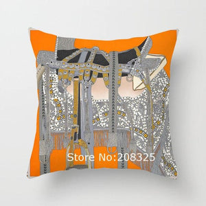 New Horse Cushion Cover Short Plus Luxury Horse Cotton Linen Decorative Pillowcase Cushion Decorative Pillows  Covers for Home Sofa Couch Car Bedrooms 45x45cm