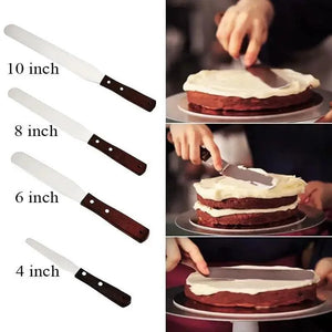 New Incredible 4/6/8/10 Inch Stainless Steel Cake Spatula Butter Cream Icing Frosting Knife Smoother Kitchen Pastry Cake Decoration Tools