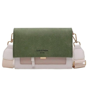 New Look Contrast Color Scrub Leather Crossbody Bags For Women And Girls Simple Chain Shoulder Bag , Purses And Handbags For Ladies