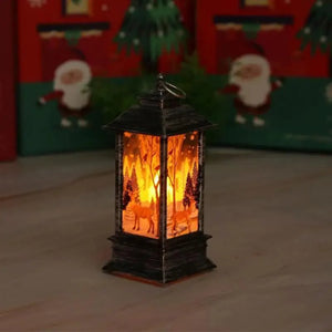 New Luxurious Christmas Ornament LED Lamp Desktop Hanging Santa Claus Elk Lantern Xmas Home Party Decoration Prop Lights Kids Gift