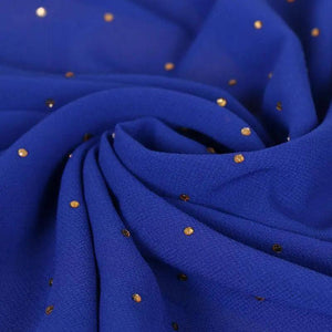 New Luxurious Gold Chiffon Head Scarf Solid Soft Long Muslim Scarves For Women Hijab Musulman Female Shawl and Wrap