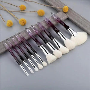 New Luxury Cosmic Color New Luxury Crystal Makeup Brushes Powder Foundation Eyeshadow Eyebrow Cosmetics for Face Fan Make Up Brush Set