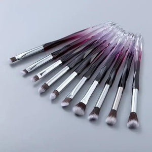 New Luxury Cosmic Color New Luxury Crystal Makeup Brushes Powder Foundation Eyeshadow Eyebrow Cosmetics for Face Fan Make Up Brush Set