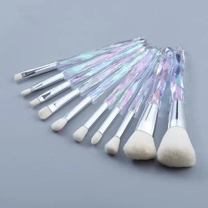 New Luxury Cosmic Color New Luxury Crystal Makeup Brushes Powder Foundation Eyeshadow Eyebrow Cosmetics for Face Fan Make Up Brush Set