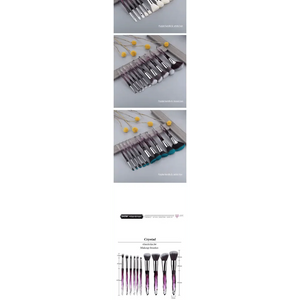 New Luxury Cosmic Color New Luxury Crystal Makeup Brushes Powder Foundation Eyeshadow Eyebrow Cosmetics for Face Fan Make Up Brush Set