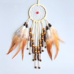 New Luxury Original Silver Gray Dream Catcher 2 Ring Feather Hanging Art Gifts To Bestie Friends Creative Valentine's Day Gifts