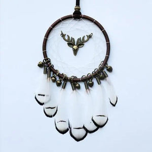 New Luxury Original Silver Gray Dream Catcher 2 Ring Feather Hanging Art Gifts To Bestie Friends Creative Valentine's Day Gifts