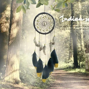 New Luxury Original Silver Gray Dream Catcher 2 Ring Feather Hanging Art Gifts To Bestie Friends Creative Valentine's Day Gifts