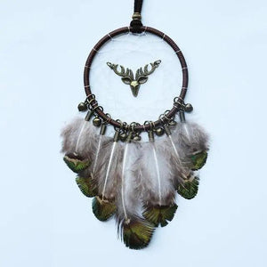 New Luxury Original Silver Gray Dream Catcher 2 Ring Feather Hanging Art Gifts To Bestie Friends Creative Valentine's Day Gifts