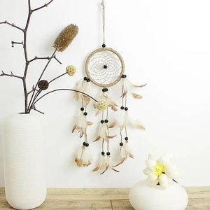 New Luxury Original Silver Gray Dream Catcher 2 Ring Feather Hanging Art Gifts To Bestie Friends Creative Valentine's Day Gifts