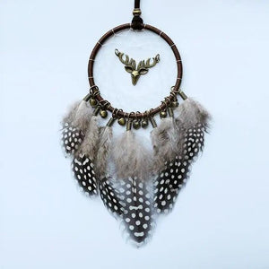 New Luxury Original Silver Gray Dream Catcher 2 Ring Feather Hanging Art Gifts To Bestie Friends Creative Valentine's Day Gifts