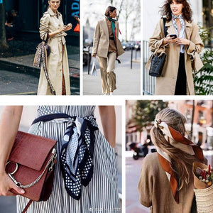 New Luxury Winter Long Plaid Brand Knitted Lightweight Neckerchief Collar Scarf Elegant Escharpe Scarf Skinny Small Scarf Female Neckerchief Scarf For Women