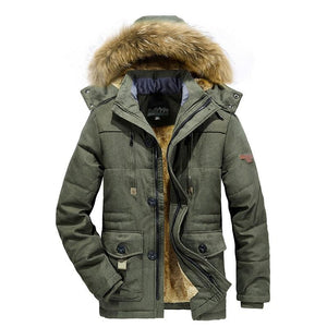 New Men's Thick Warm Waterproof Jacket Hooded Men Outdoor Jacket Men's Thick Casual Hooded Solid Color Outdoor Jacket Winter Cotton Jacket Men's Jacket With Multi-Pockets